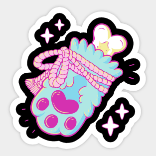 Pastel Rabbits Foot Sticker